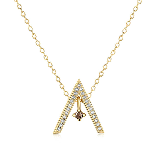 ˇStreet JewelryˇSparkling "A" Shape Necklace