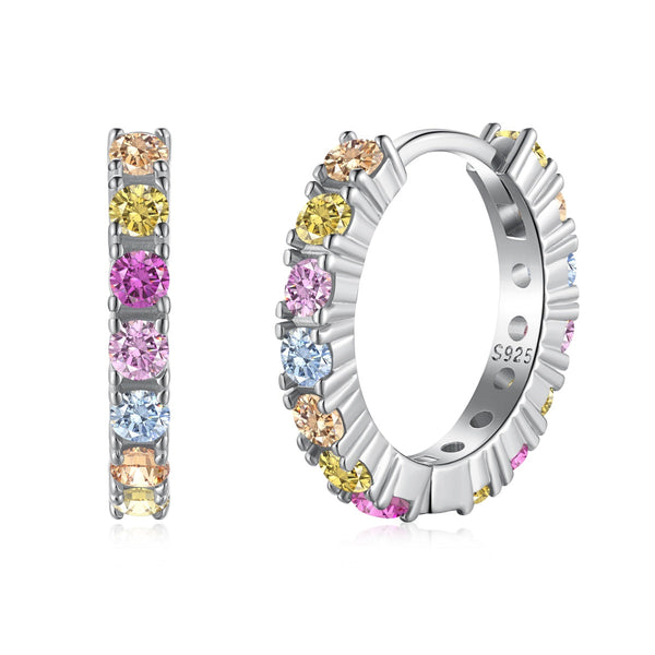 ˇStreet JewelryˇRadiant Colorful Round Cut Earrings