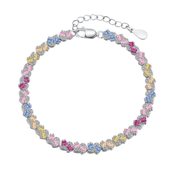 ˇStreet JewelryˇOrnate Colorful Flower Shape Party Bracelet