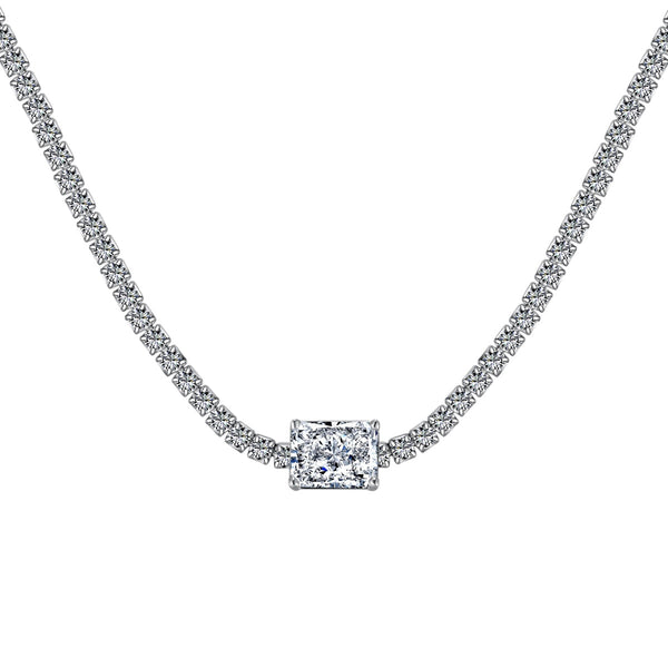 ˇStreet Jewelryˇ2.0 carat Ornate Emerald Cut Necklace