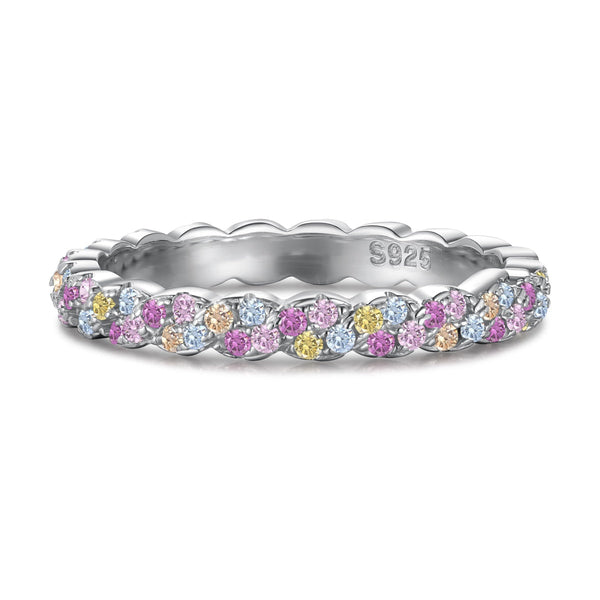 ˇStreet JewelryˇDainty Ebullient Round Cut Daily Ring