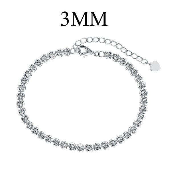 ˇStreet JewelryˇOrnate  Sparkling Round Cut Daily Bracelet
