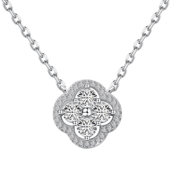 ˇStreet JewelryˇExquisite Necklace With Four-Leaf Clover Flower Design