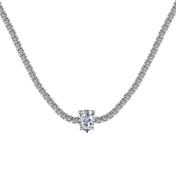 ˇStreet Jewelryˇ1.0 carat Unique Pear Cut Tennis Necklace