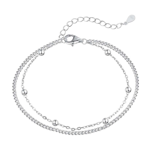 ˇStreet JewelryˇDelicate Bead Double Layer Bracelet