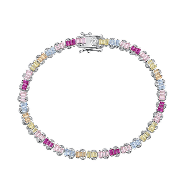 ˇStreet JewelryˇDelicate Colorful Emerald Cut Party Bracelet