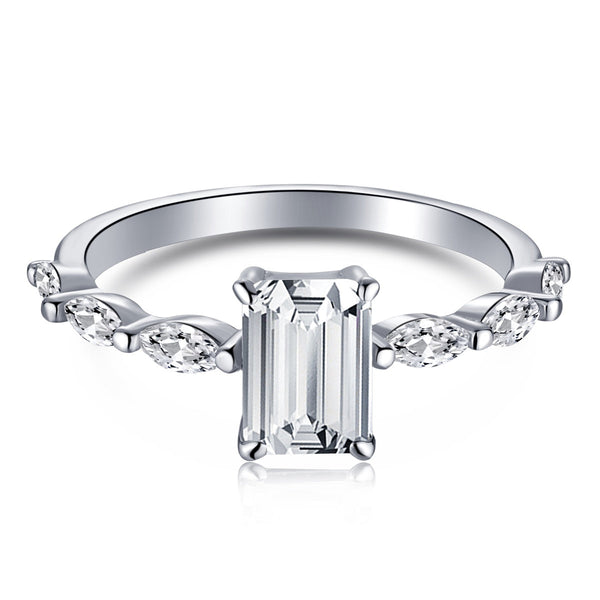 ˇStreet Jewelryˇ1.0 Carat Dainty Resplendent Radiant Cut Daily Ring