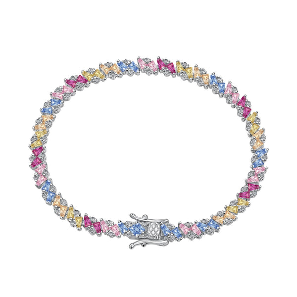 ˇStreet JewelryˇOrnate Sparkling Multi Cut Party Bracelet