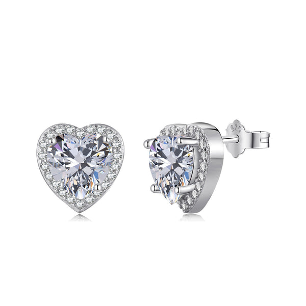ˇStreet JewelryˇSparkling Heart Shape Lover Earrings