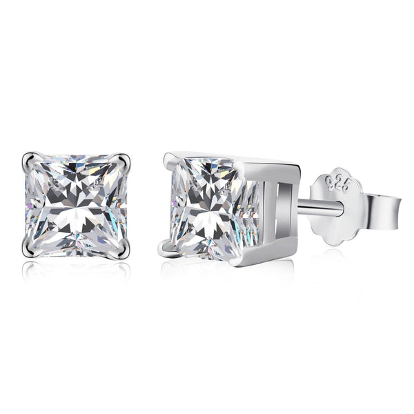 ˇStreet Jewelryˇ1.0 Carat Radiant Princess Cut Wedding Earrings