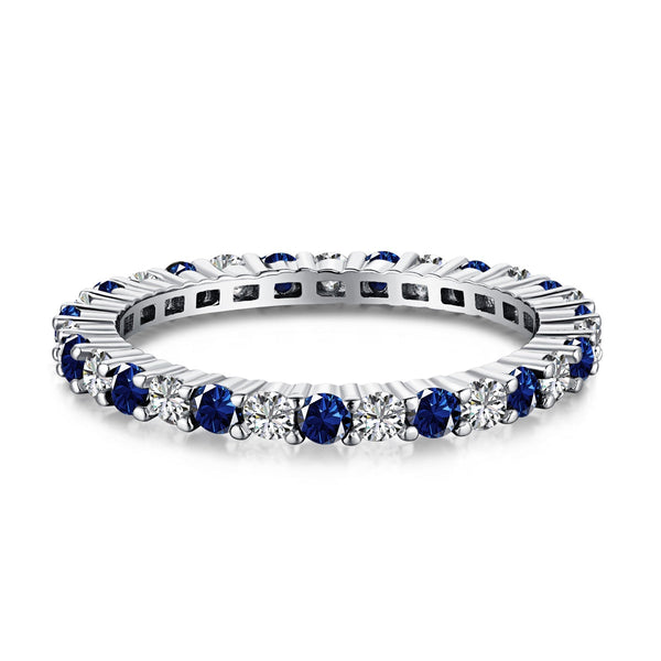 ˇStreet JewelryˇExquisite Colorful Round Cut Tennis Ring