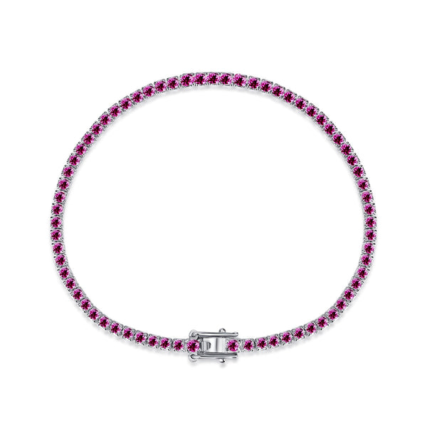 ˇStreet JewelryˇDazzling Colorful Round Cut Daily Bracelet