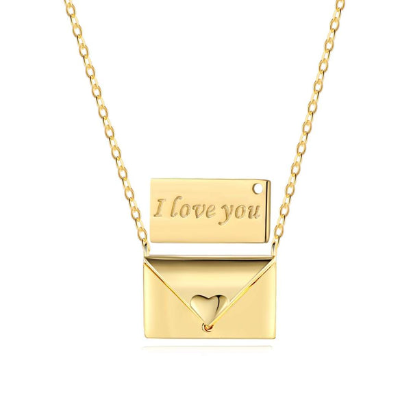 ˇStreet JewelryˇEnvelope Heart Shape Mother's Day Necklace