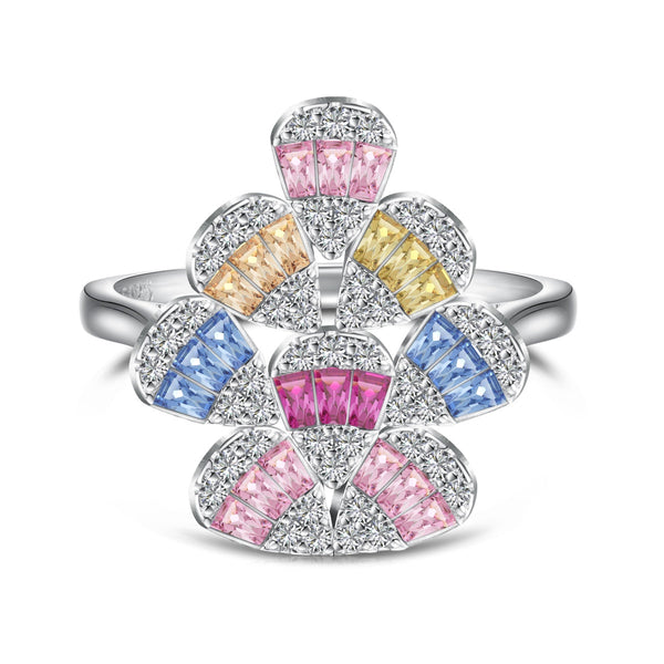 ˇStreet JewelryˇSparkling Colorful Water Drop Shape Daily Ring