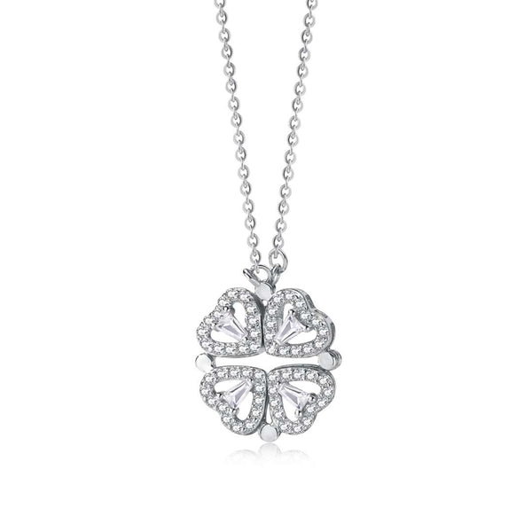 ˇStreet JewelryˇOrnate Heart Cut Flower Shape Necklace