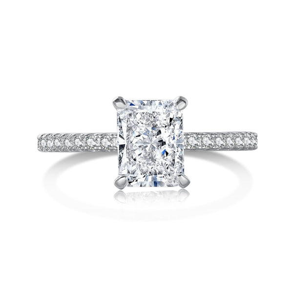 ˇStreet Jewelryˇ2.0 Carat Dazzling Sparkling Radiant Cut Party Ring