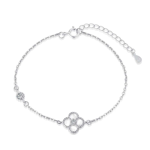 ˇStreet JewelryˇDelicate Four Leaf Clover Bracelet