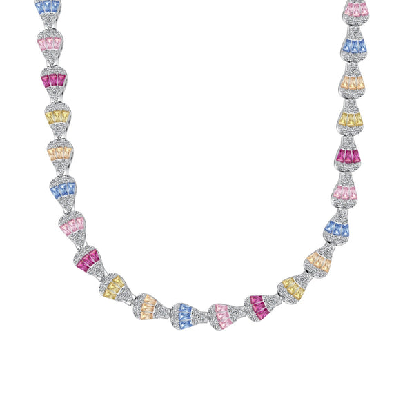 ˇStreet JewelryˇRadiant Colorful Rainbow Necklace