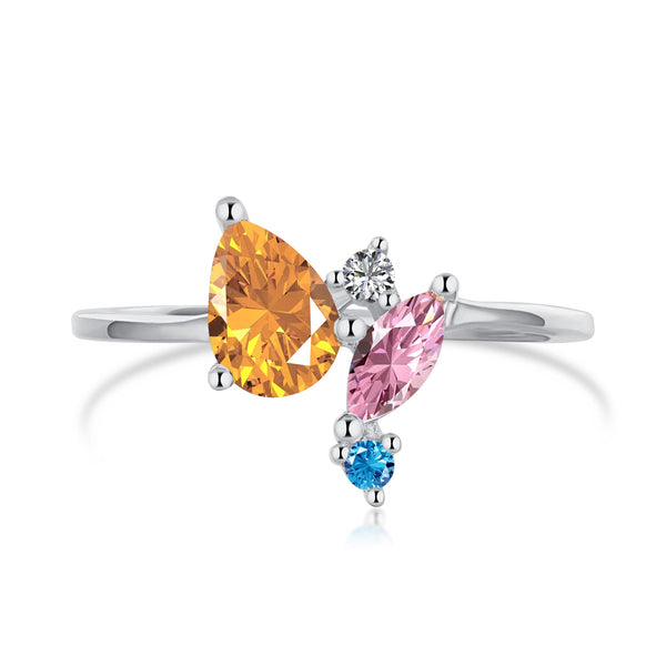 ˇStreet JewelryˇRadiant Colorful Multi Cut Daily Ring