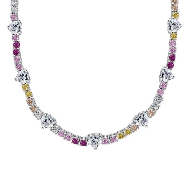 ˇStreet JewelryˇDelicate Colorful Rainbow Tennis Chain