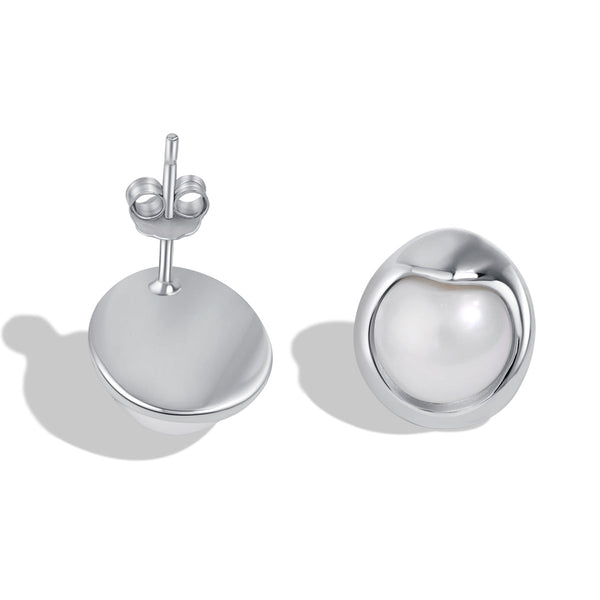 ˇStreet JewelryˇDainty Bread Pearl Earrings