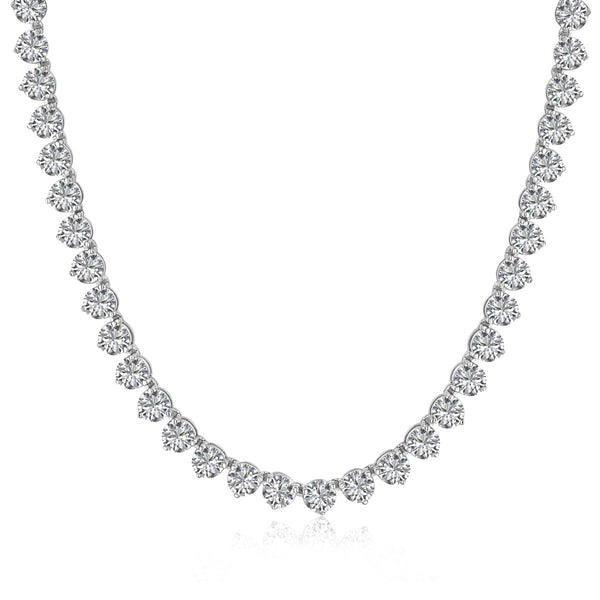 ˇStreet JewelryˇOrnate Heart Cut Tennis Necklace