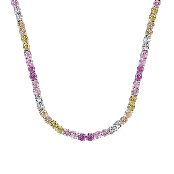 ˇStreet JewelryˇDelicate Colorful Tennis Necklace