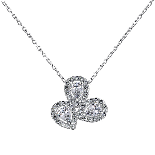 ˇStreet JewelryˇElegant Flower Shape Pear Cut Necklace