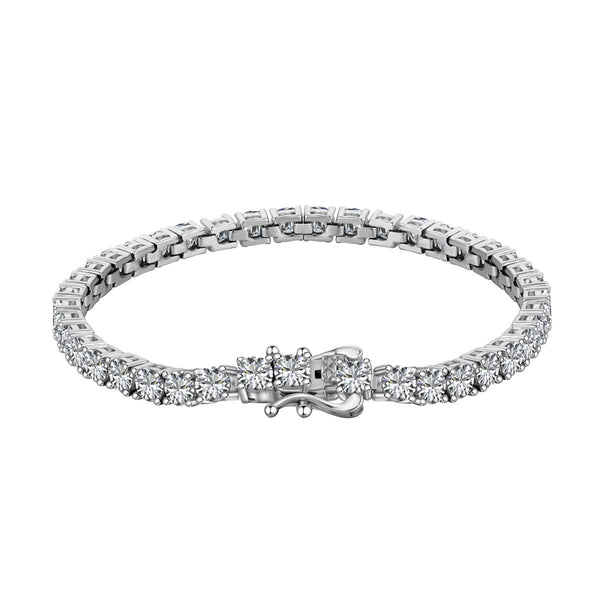 ˇStreet JewelryˇLuxurious Ornate Round Cut Tennis Bracelet