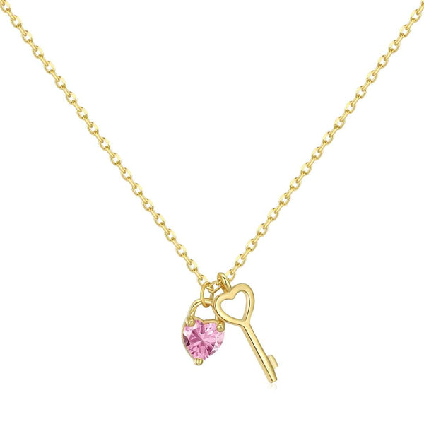 ˇStreet JewelryˇUnique Heart Shape Key Pendent Necklace