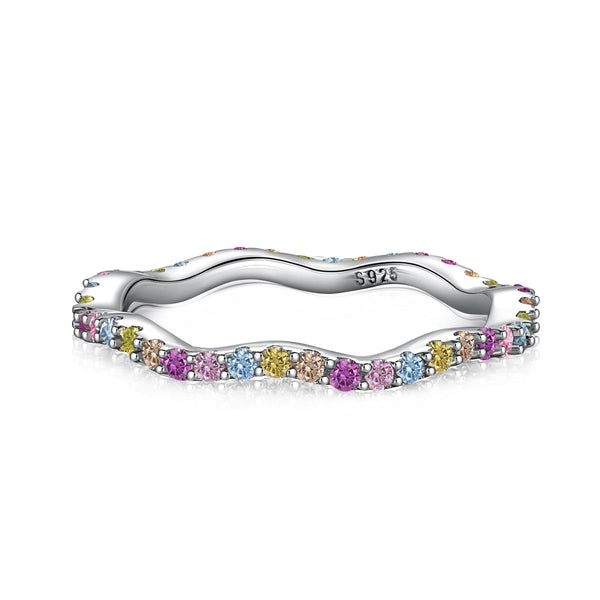 ˇStreet JewelryˇDainty Colorful Round Cut Party Ring