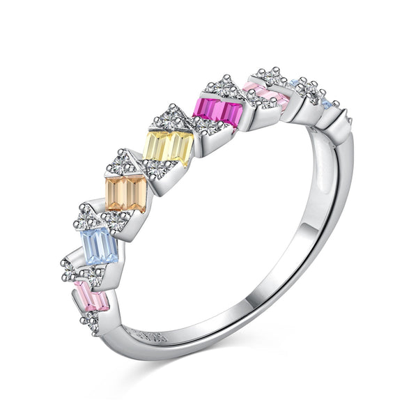 ˇStreet JewelryˇDelicate Vibrant Emerald Cut Daily Ring