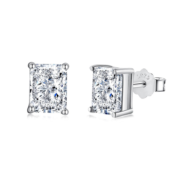 ˇStreet JewelryˇRadiant Luxurious Princess Cut Daily Earrings