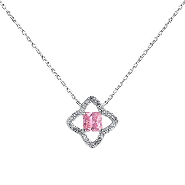 ˇStreet JewelryˇExquisite Flower Shape Princess Cut Necklace