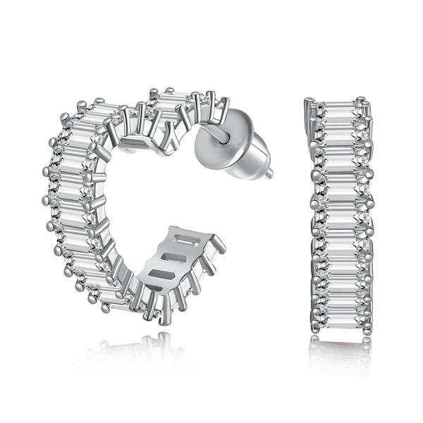 ˇStreet JewelryˇRadiant Heart Cutout Earrings