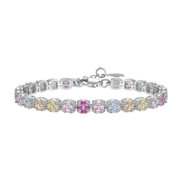 ˇStreet JewelryˇDelicate Colorful Emerald Cut Daily Bracelet