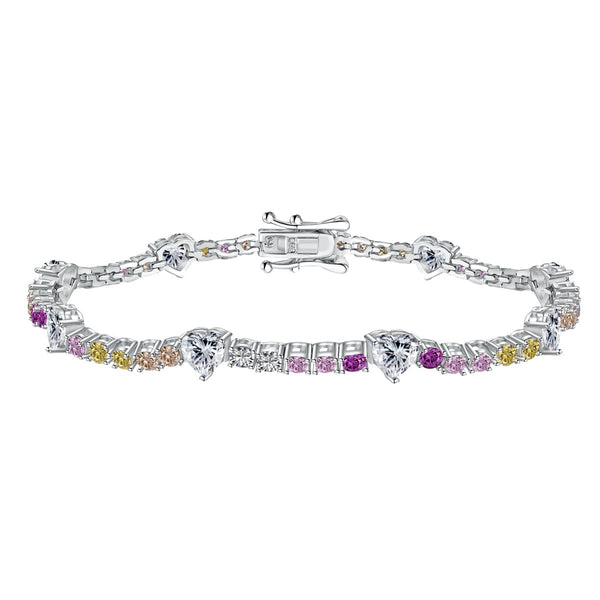 ˇStreet JewelryˇRomantic Heart Shape Round Cut Lover Bracelet