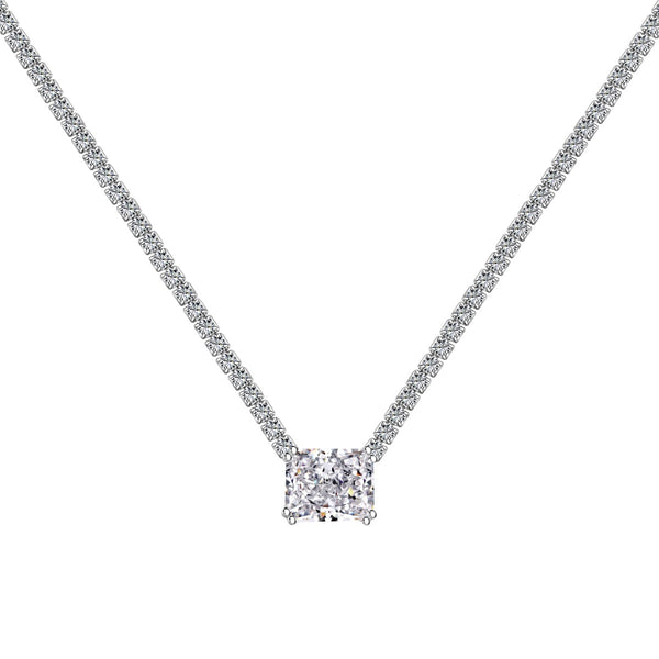 ˇStreet Jewelryˇ4.0 Carat Elegant Radiant Cut Necklace