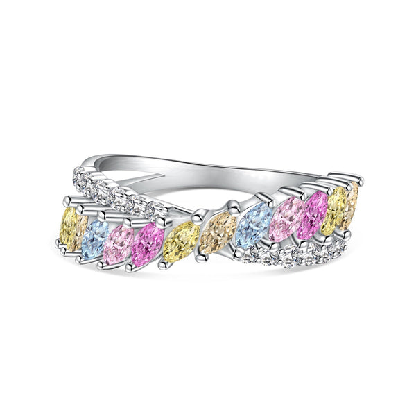 ˇStreet JewelryˇUnique Colorful Marquise Cut Daily Ring