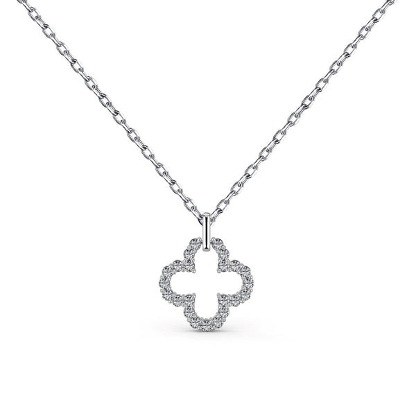 ˇStreet JewelryˇFour-Leaf Clover Hollow Design Exquisite Necklace