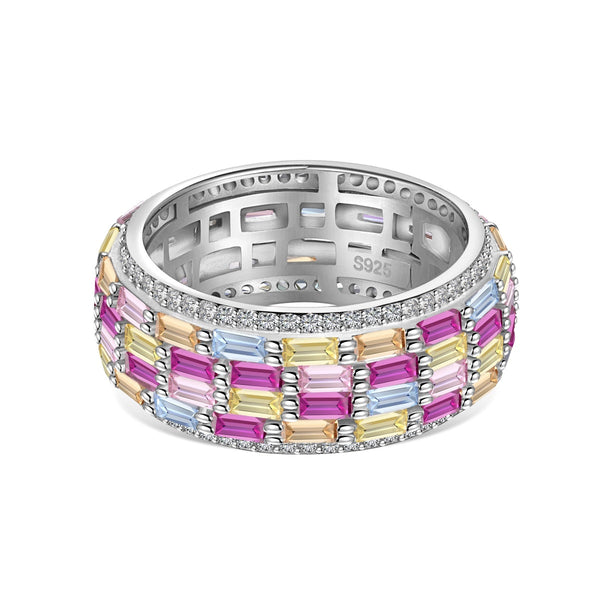 ˇStreet JewelryˇRadiant Colorful Radiant Cut Daily Ring
