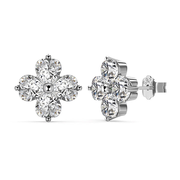 ˇStreet JewelryˇFour-Leaf Clover Ball Earrings
