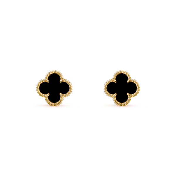 ˇStreet JewelryˇCLOVER MINI 9.5MM BLACK MOP EARRINGS
