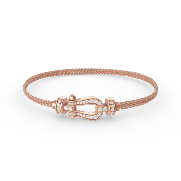 ˇStreet JewelryˇFORCE SMALL HORSESHOE  DIAMOND CHAIN ROPE BRACELET