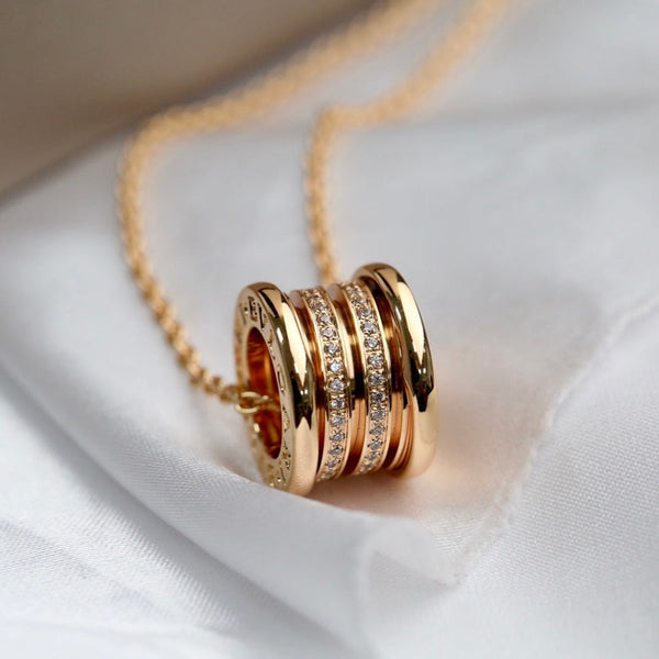 ˇStreet JewelryˇZERO 1 PINK GOLD DIAMOND NECKLACE