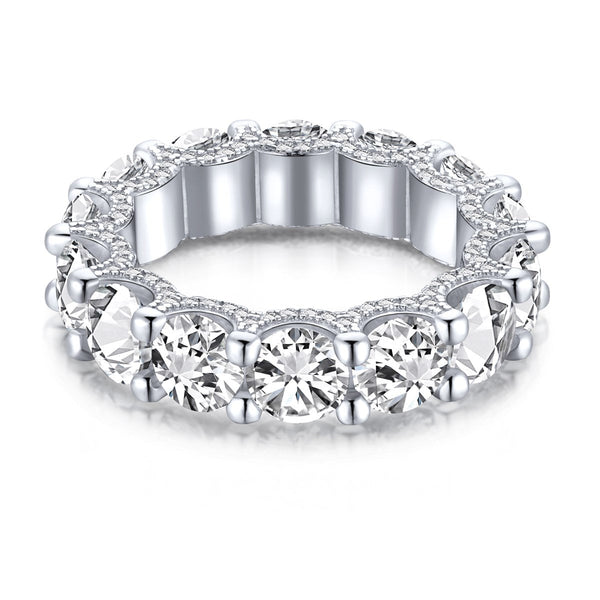 ˇStreet JewelryˇGorgeous Round Cut Tennis Ring