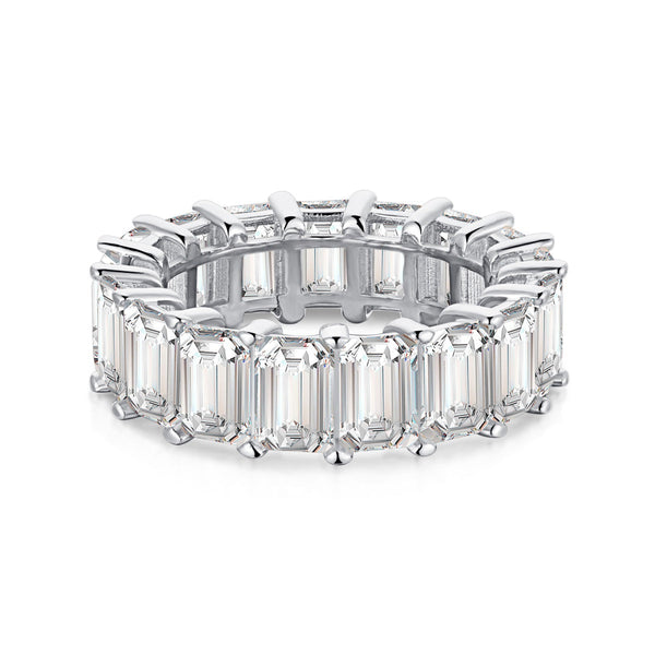 ˇStreet Jewelryˇ0.75 Carat Elegant Emerald Cut Tennis Ring