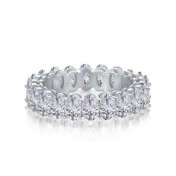 ˇStreet JewelryˇOrnate Oval Cut Tennis Ring