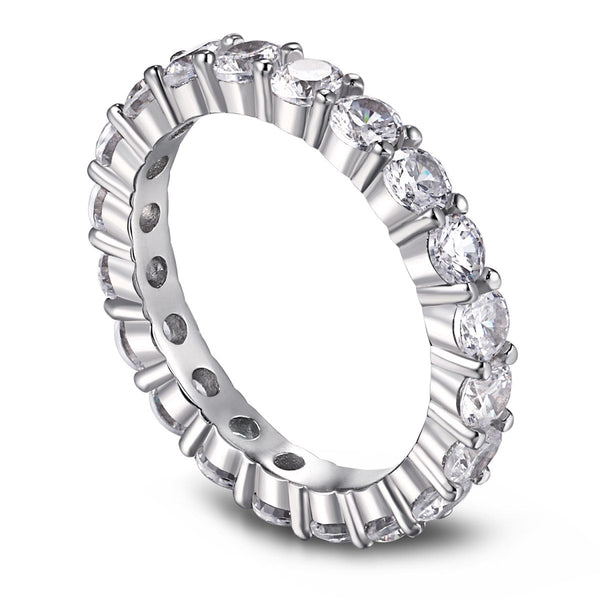 ˇStreet JewelryˇSparkling Round Cut Tennis Ring