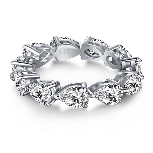 ˇStreet JewelryˇExquisite Pear Cut Tennis Ring